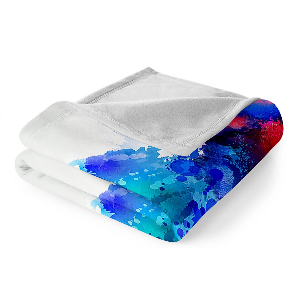 Mantas para Cama De Franela Invierno para Infantil Y Adulto 150X200Cm Manta Polar De Felpa De Microfibra Suave para Sofá, 3D Humo Colorido Patrón, Cálida Y Transpirable