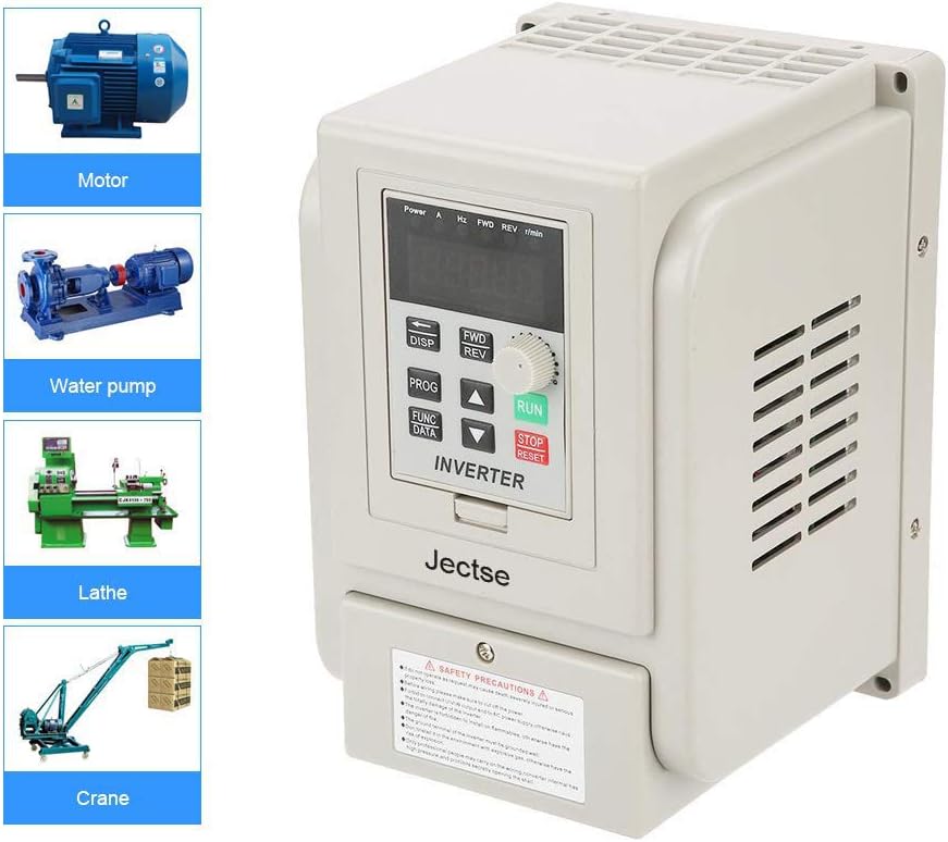 – VFD Inverter 220V 4KW,Universal Variable Frequency Drive Single phase to 3 phase Inverter Frequency Converter PWM control V/F open loop,VFD Speed Controller