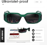 Vista 6 de kimorn Lentes de sol rectangulares para mujeres y hombres, de moda, retro, de los años 90, marco cuadrado vintage K1307