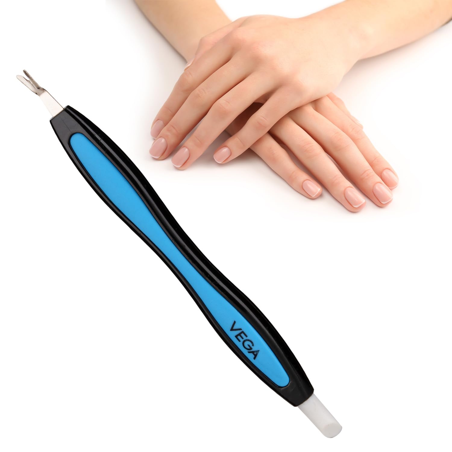 Vega Soft Touch Cutical Trimmer and Pusher, Black / Blue-picture-22