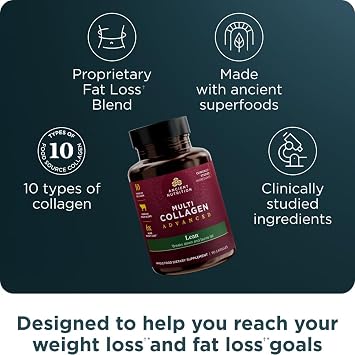 Ancient Nutrition Multi Collagen Advanced Lean with Probiotics, Hydrolyzed Collagen Peptides Supports Healthy Weight Loss and Fat Loss, 90 Count