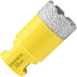 Diamond Core Drill Bit 32mm, M14 Vacuum Brazed Diamond Core Hole Cutter for Tile Porcelain Ceramic Granite Marble,and for Angle Grinder