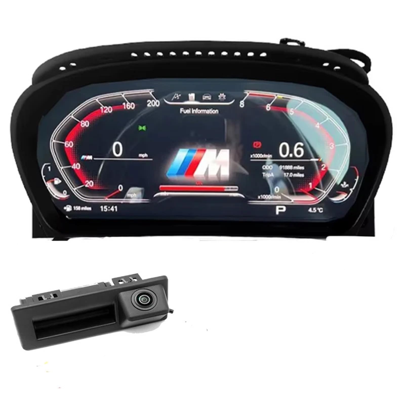 DGOINGPI Boost Gauge 12.3'' Auto Meter LCD Dashboard Virtuele Cockpit Instrument Cluster Fit For 5 Series E60 E61 E63 E64 525D CCC CIC