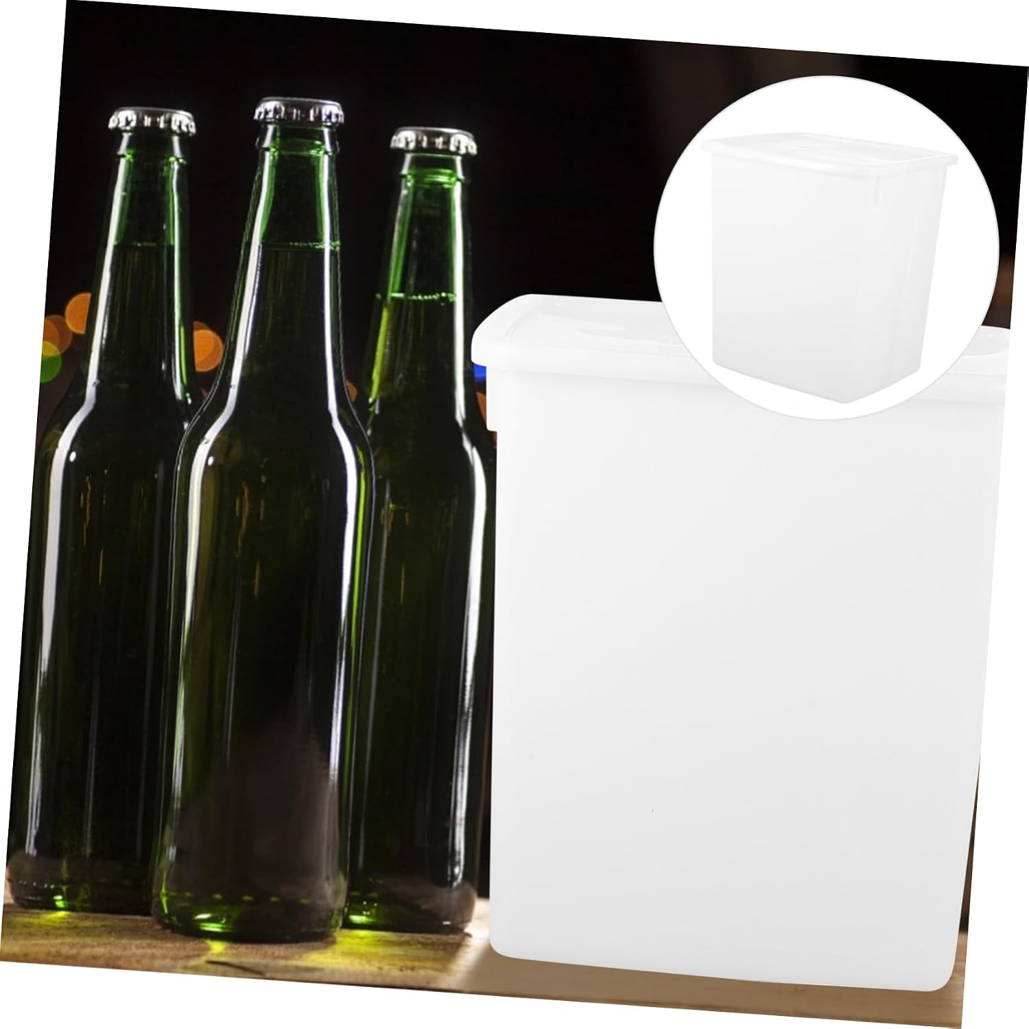 GLEAVI Thickened White Plastic Water Bucket for Cold Drinks Capacity Material Easy to Clean for Milk and Beverage Storage