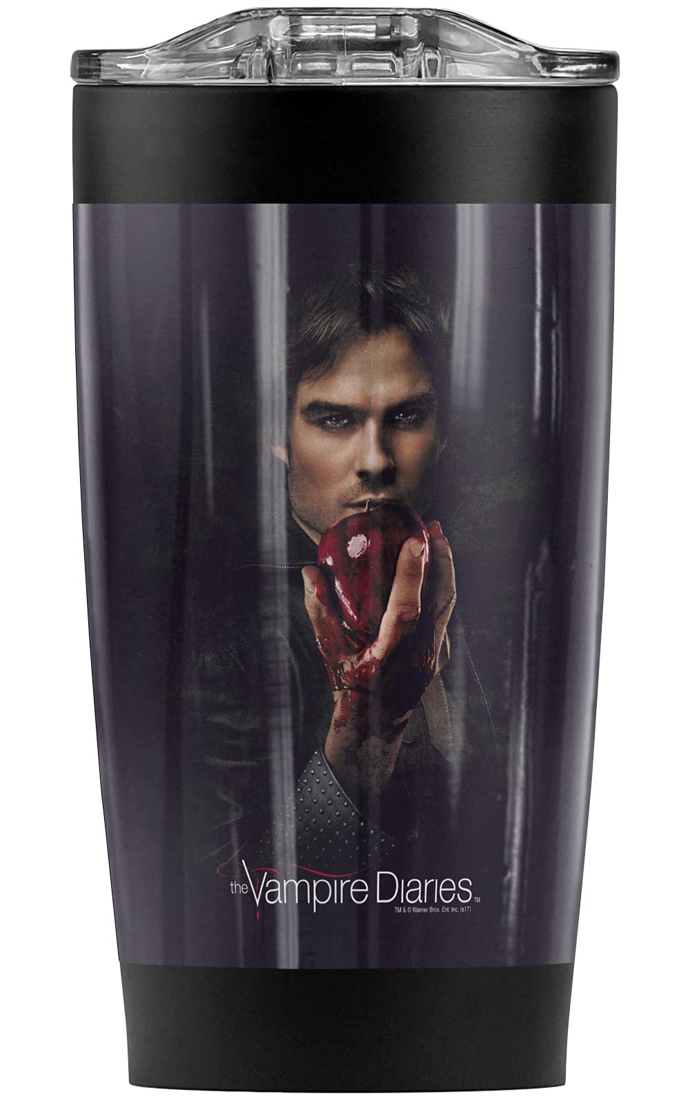Logovision Vampire Diaries Damon Fruit Stainless Steel Tumbler 20 oz Coffee Travel Mug/Cup, Vacuum Insulated & Double Wall with Leakproof Sliding Lid
