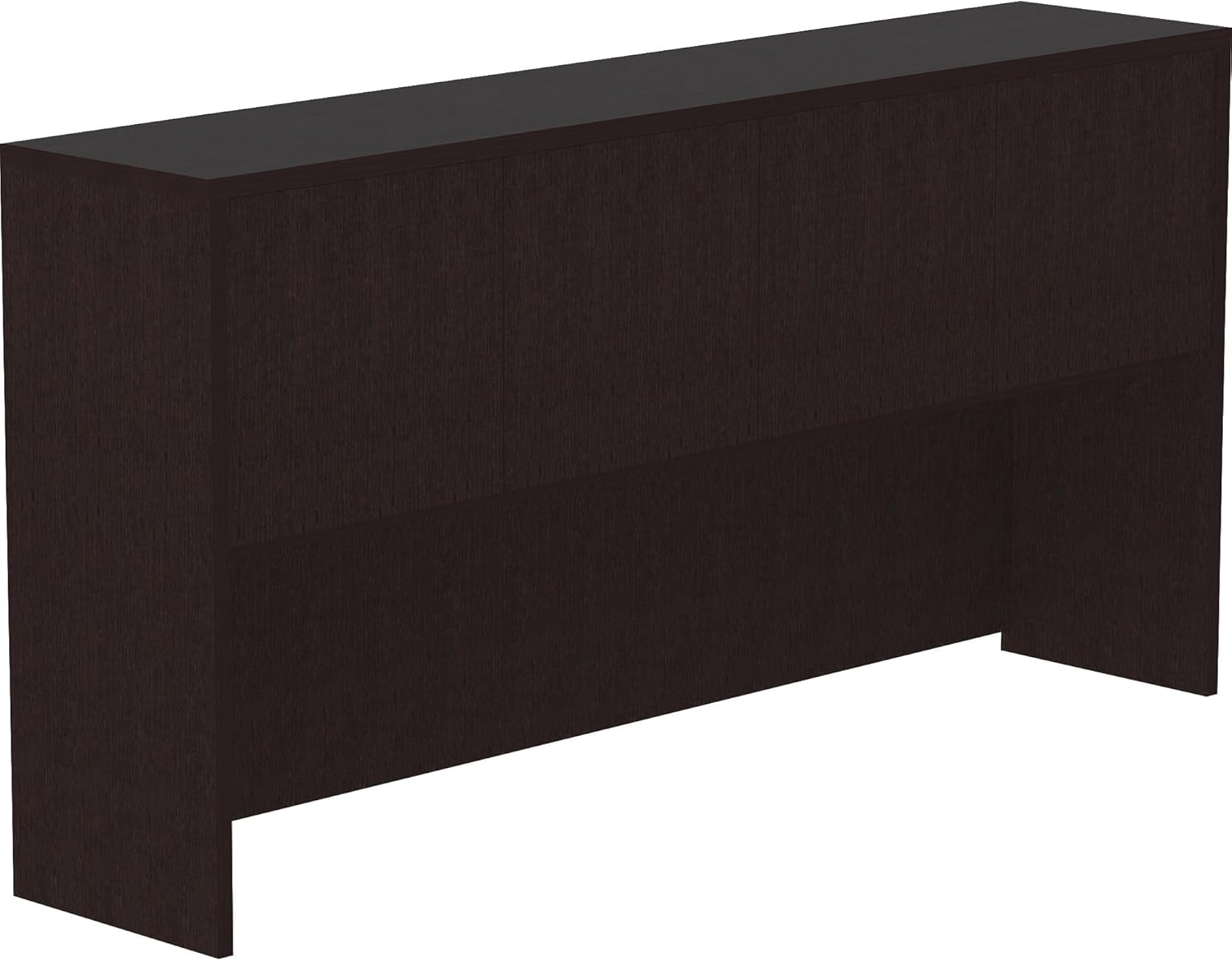 Lorell, LLR18214, Essentials Espresso Laminate 4-Door Hutch, 1 Each