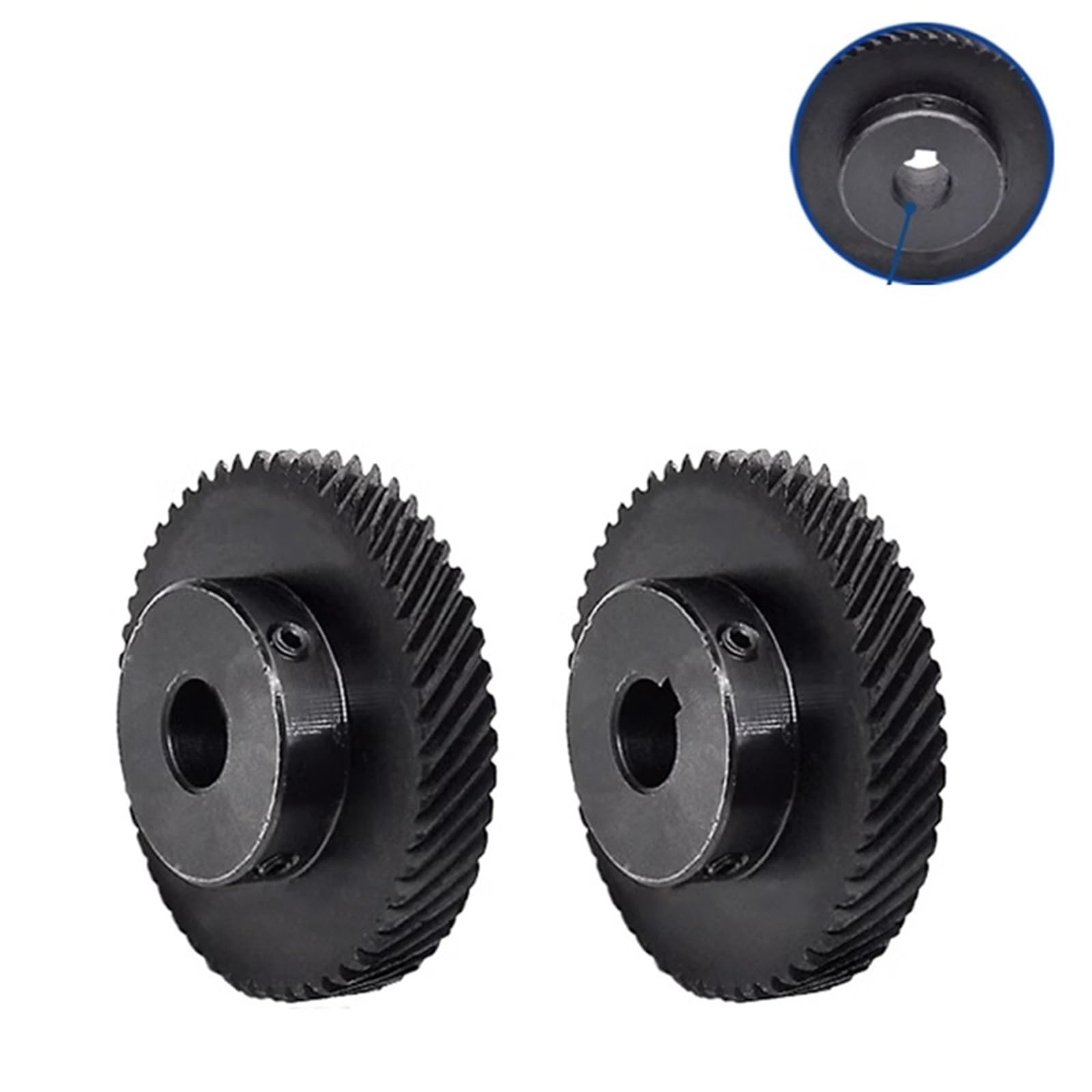 Engrenage hélicoïdal 45 degrés module 1M 72T 80T engrenage conique en acier avec plusieurs tailles de trous pour l'ingénierie de précision (22 mmkeyway 6 x 2,8 mm80 teeth-droit)