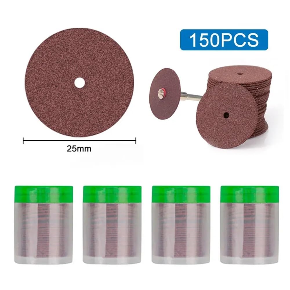 150pcs 25mm Resin Cut Off Wheel Disc Metal Cutting Disc Grinding Wheel Abrasive Tools for Grinder Rotary Tool