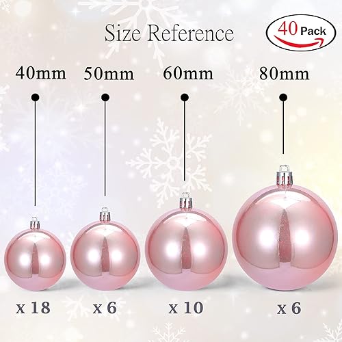 Vista 11 de AMS - Adornos chapados, bolas de Navidad, para decoración de fiestas de vacaciones, colección de árbol para boda, Acción de Gracias, fiesta