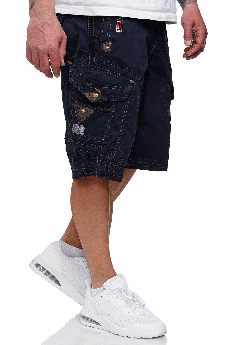 Geographical Norway Peanut Bell Hombres - Pantalón Corto/Bermuda para Hombre - Pantalón Corto Cargo de algodón para Verano - Prenda para Hombre