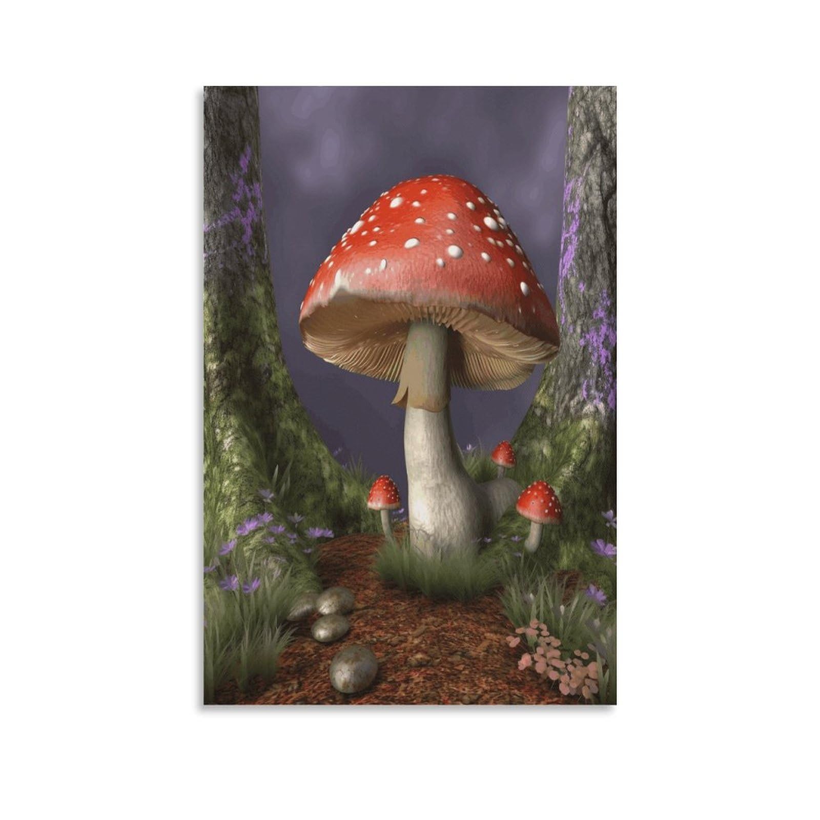 VstaDank Mushroom Canvas Wall Art on Canvas Prints Artwork Exquisite Decor Artwork Hang Wall Picture Hangable Decor Painting Picture Printed Poster Art for Home Decor 20x30inch(50x75cm)