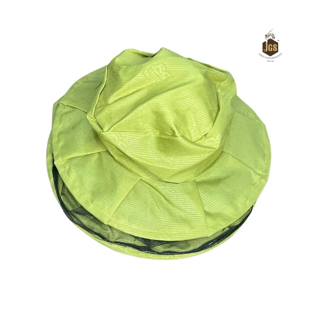 JGS Bee Cap Honeybee Cap | Bee Veil for Protection of Face from Honey Bee Sting | Sting Protection for Neck and Face (Khaki Colour, Pack of - 1) - Image 2 thumbnail