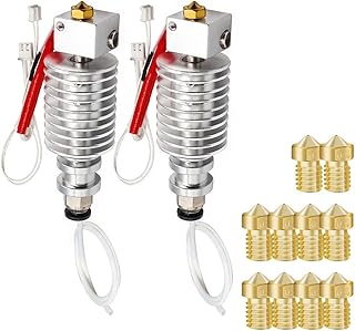 [2pcs of Pack] SIMAX3D 3D Printer Extruder Hotend Compatible for ANYCUBIC Chiron Extruder Head 24V V5 with 10PCS Brass 0.4mm V6 Nozzles (for chiron)