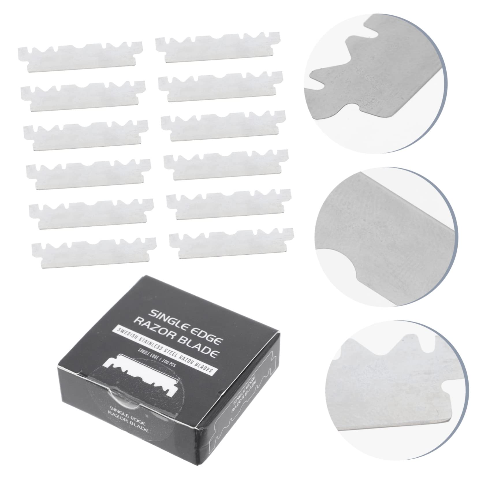 Beaupretty 400piezas Cuchillas De Afeitar De Inoxidable Para De Cortador De Cara De Doble Uso Para Perfilar y Afeitar Sin Irritación