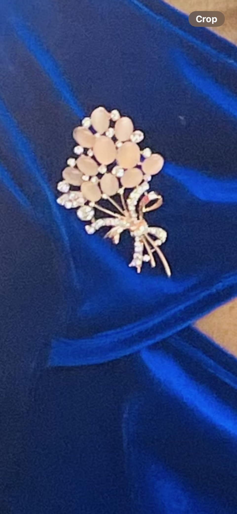 Set Of 2 Rhinestone Brooch Pins - Gold Crystal Floral & Pearl Design For Women | Wedding Bouquet Accessory