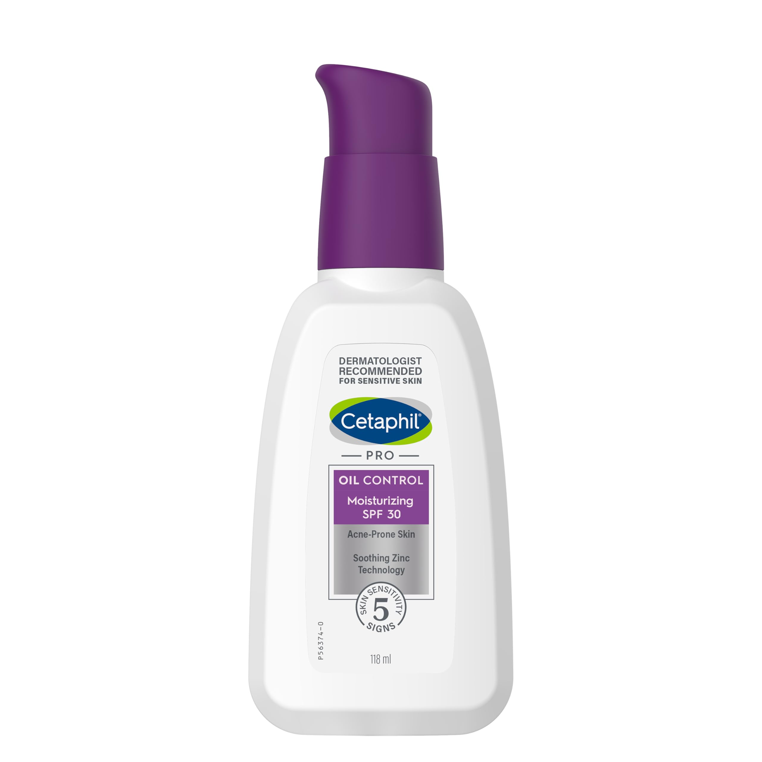 CETAPHIL PRO Oil Control, Crema Hidratante Facial 118ml, para pieles grasas con tendencia acnéica, con protección solar SPF 30, no comedogénica