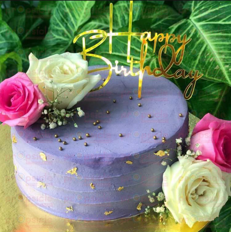 Propsicle Happy Birthday Acrylic Cake Topper, Gold Cursive - Elegant Cake Decoration for Kids & Adults, Photo Prop for Party Cakes - Image 8 thumbnail