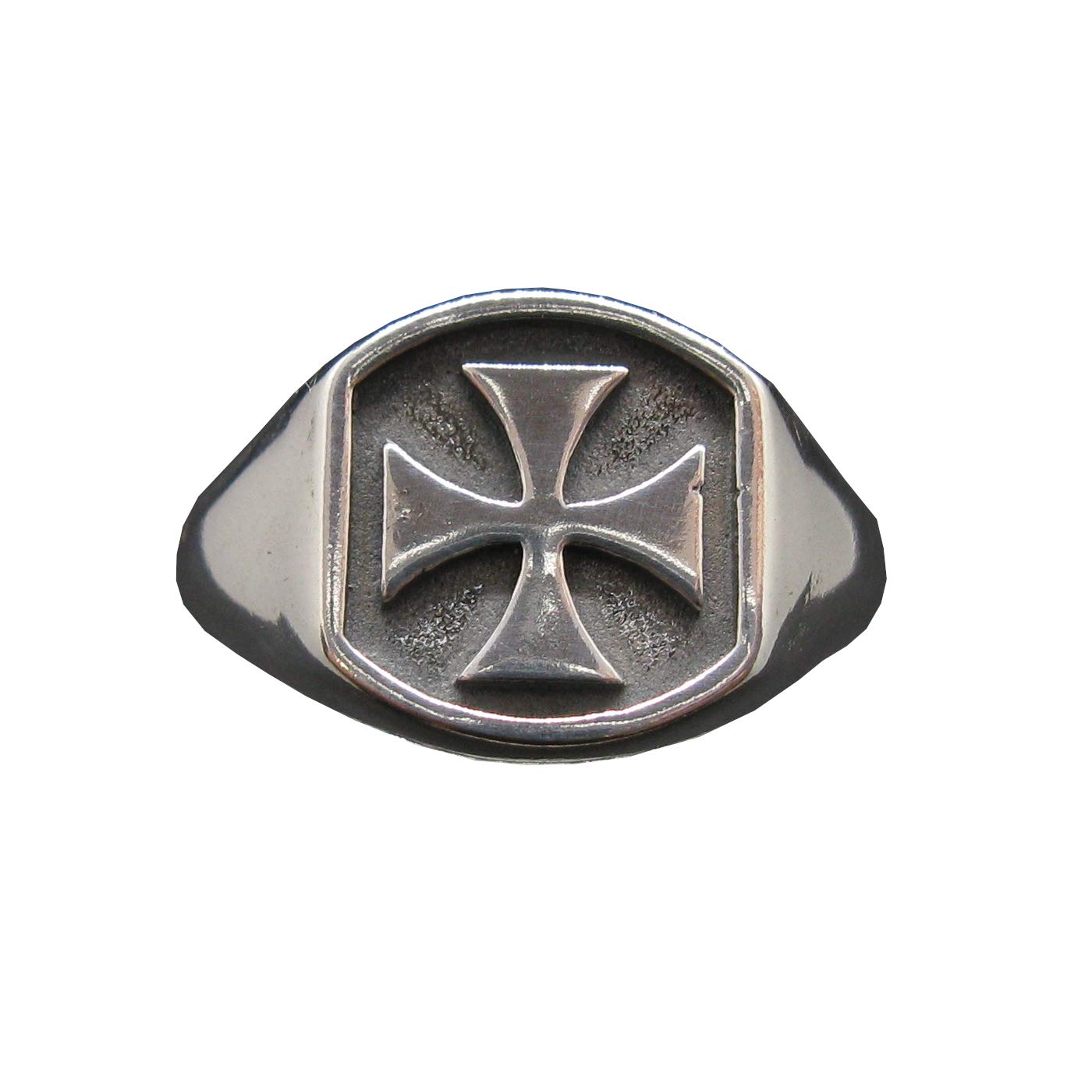 Empress JewelryGenuine Sterling Silver Men Ring Maltese Cross Solid Stamped 925 Comfort Fit
