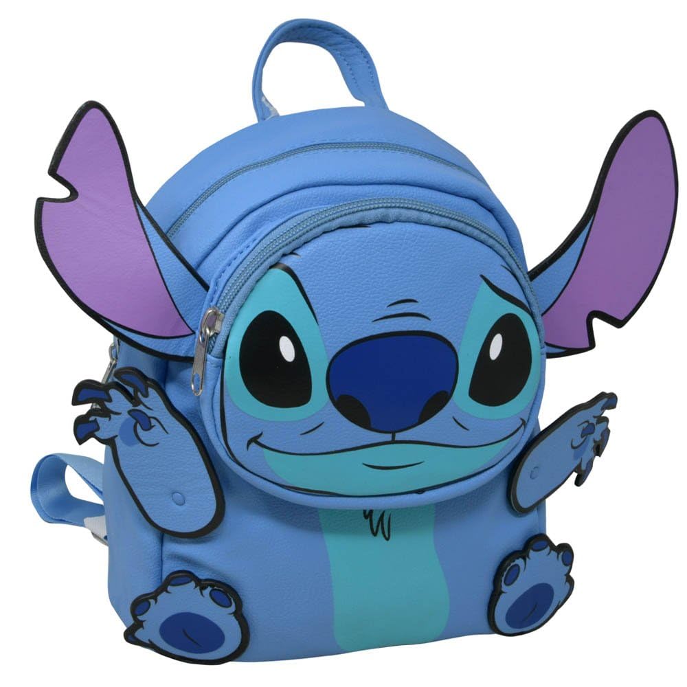 Disney Stitch 3D 10 Inches Mini Deluxe Backpack with 1 Front pocket