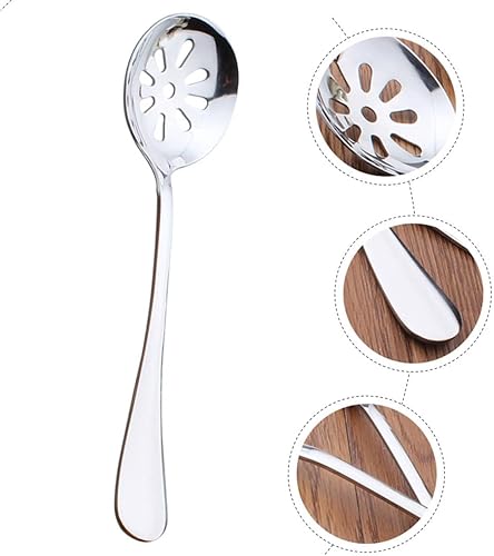 Miniatura 5 de MARMERDO Colador de cuchara colador, colador pequeño, cuchara espumadora, cucharadita ranurada, cucharadita, cuchara, colador para servir, colador