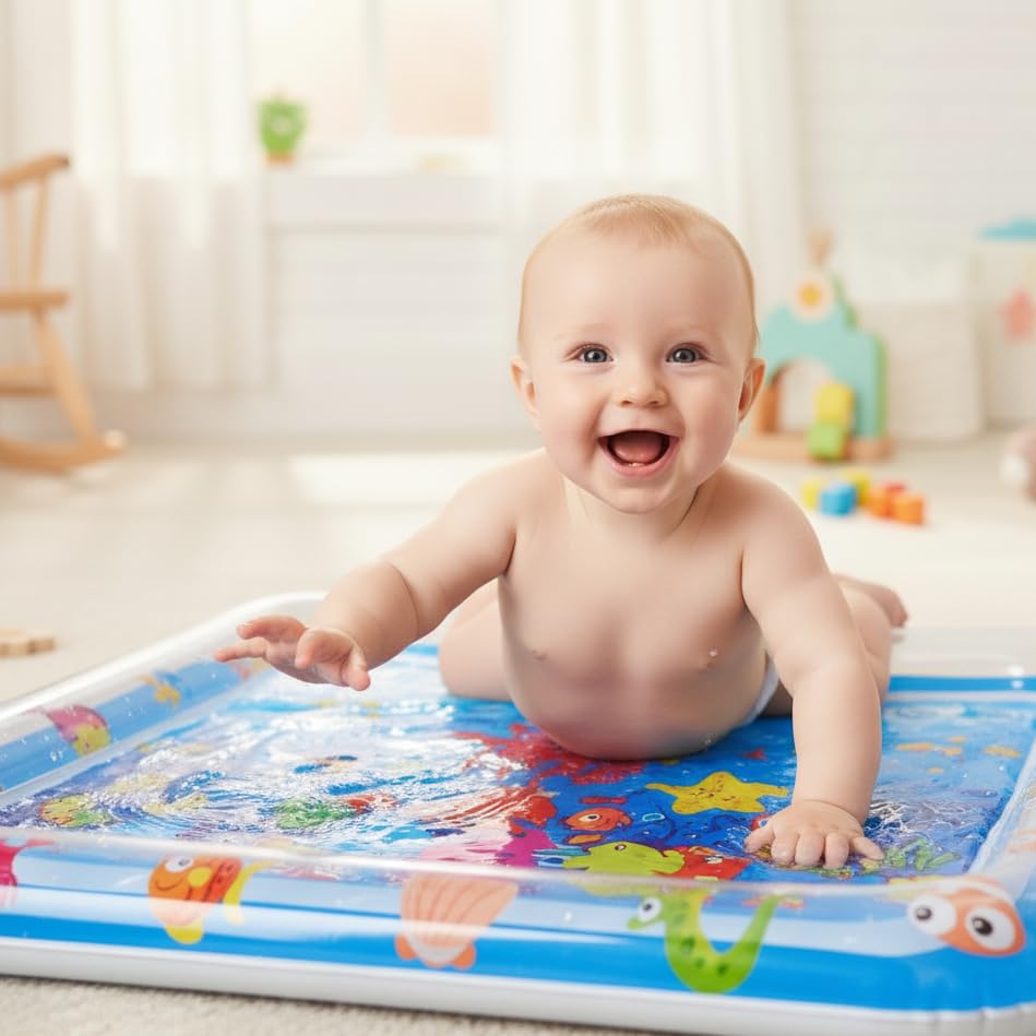 Image of Prokart Tummy Time Water Play Mat for Babies | Sensory Water Gym for Baby Gifts (6-36 Months) | Water-Filled Fitness Activity Newborn Baby Mat for Babies, Infants & Toddlers (Pack of 1)