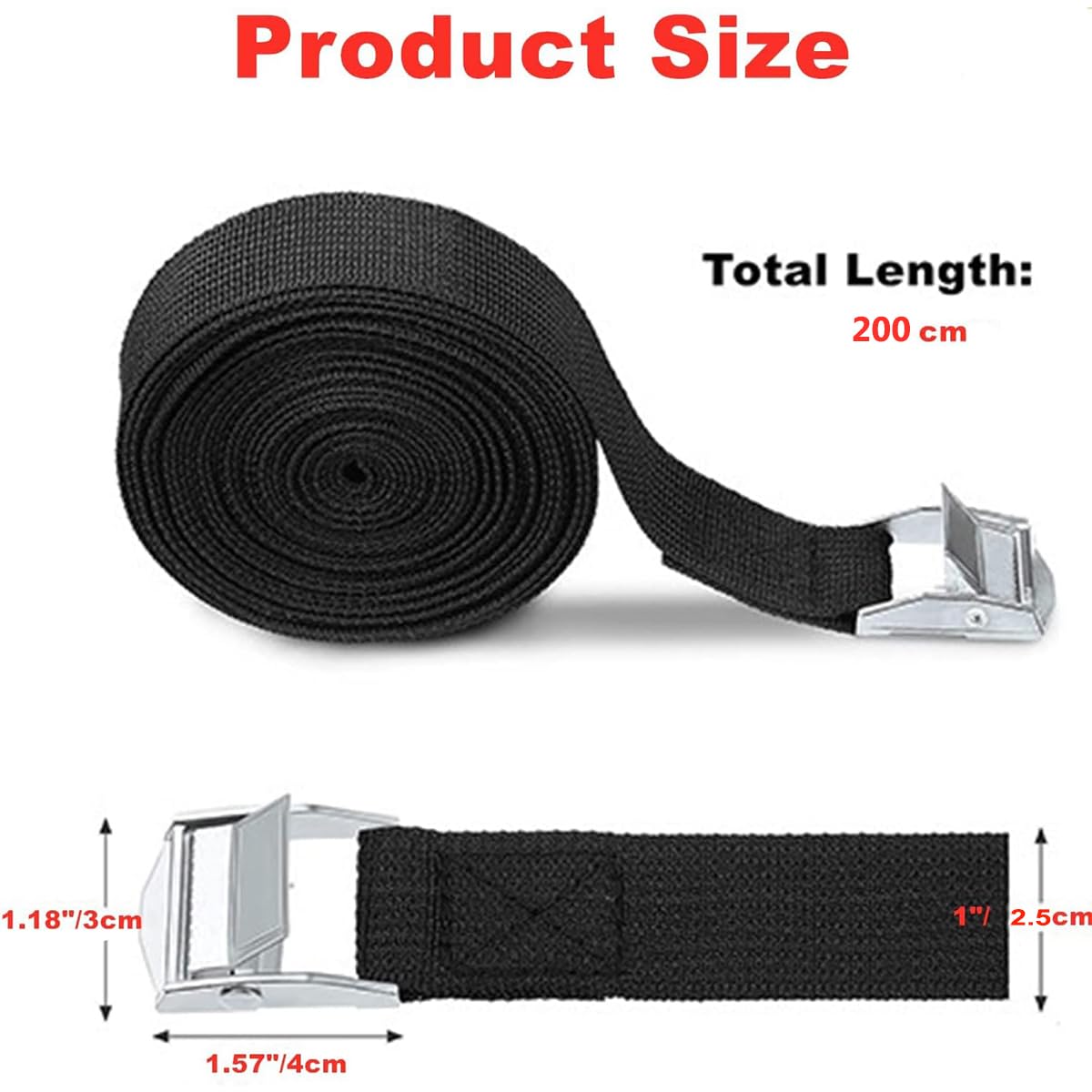 Cinghie Di Fissaggio A Cricchetto - 6pcs Da 1m, Carico 250kg, Per Moto E Trasporti - Foto 10