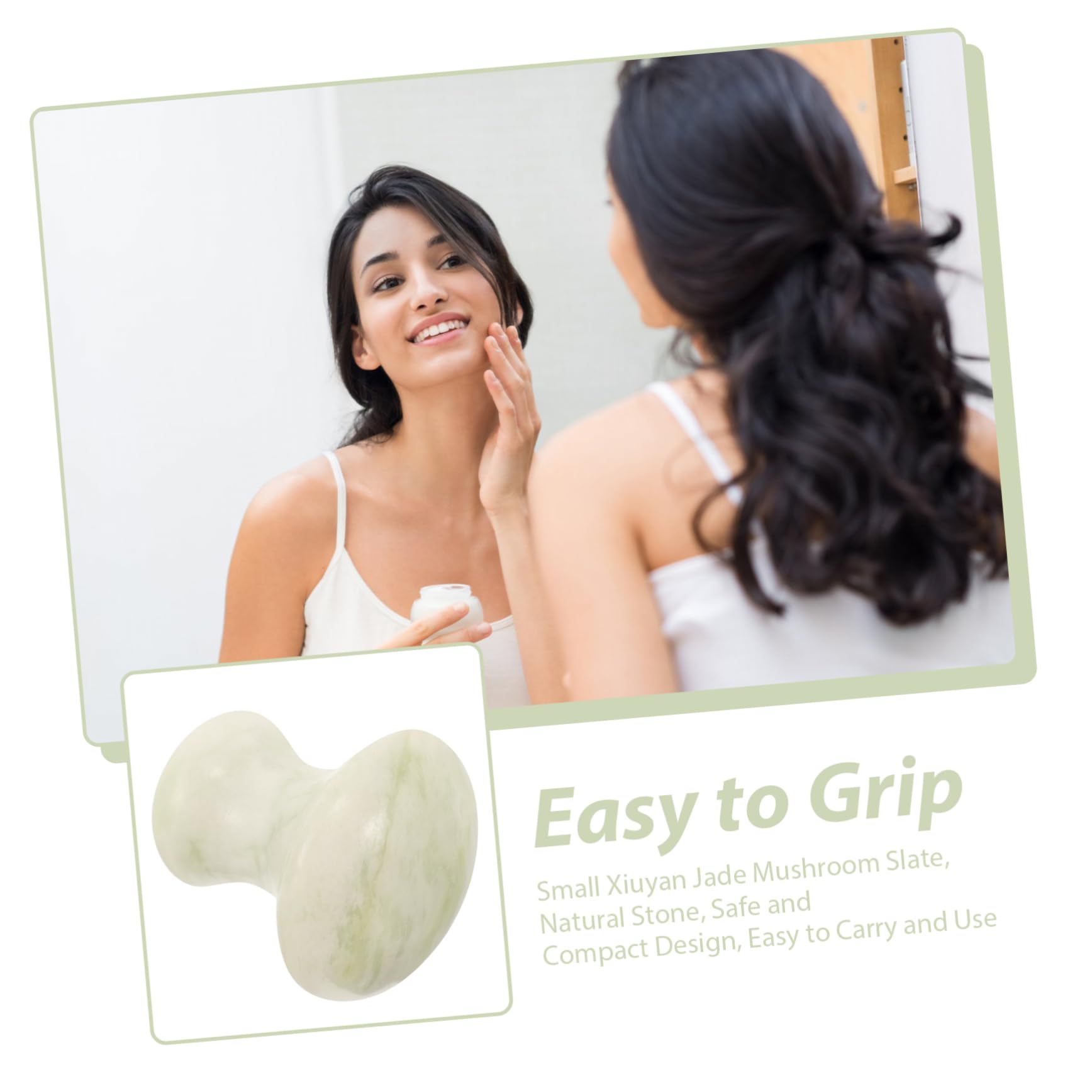 VALICLUD 5 Piezas Masajeador De Piedras En Forma De Seta Arruga Masaje Facial Cepillo Corporal Para Rodillo Masajeadores Faciales Masajeador Facial Herramienta De Raspado Facial Jade