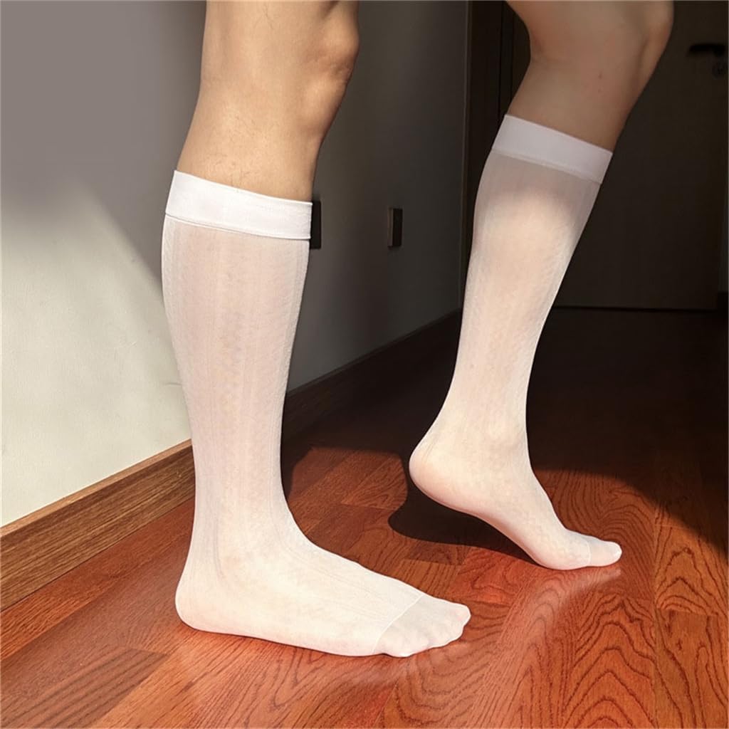 Men Dress Socks Casual Business Socks Soft Nylon Work Trouser Sock Breathable Ankle Crews