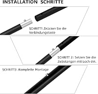 KOMCLUB Teleszkópos Sátorrúd Szett - Alumínium Ponyvához, Könnyű, Állítható, 190 cm, Sárga, 2 db - Kempingezéshez, Túrázáshoz 5