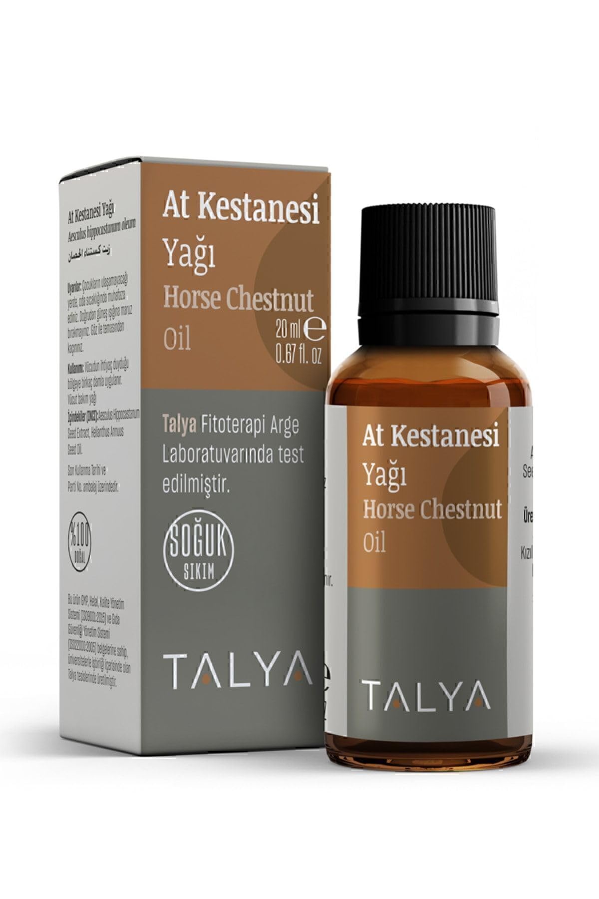 Talya At Kestanesi Yağı, Soğuk Sıkım,%100 Saf Ve Doğal, 20 ml