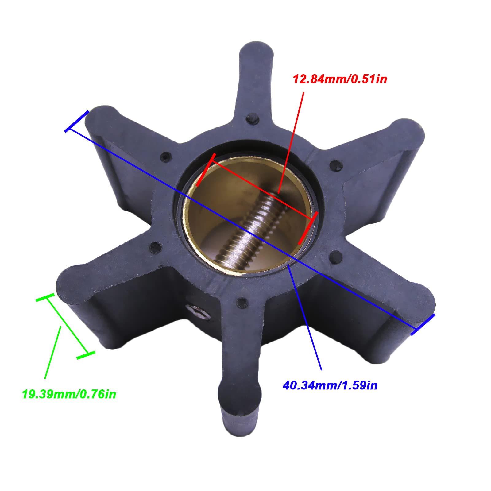 Kit Flexible Turbine Pour Jabsco 4528–0001 – Remplacement Hélice, Joints Et Joint Torique – Compatible Sierra 18–3079, Cef 500100 - 9