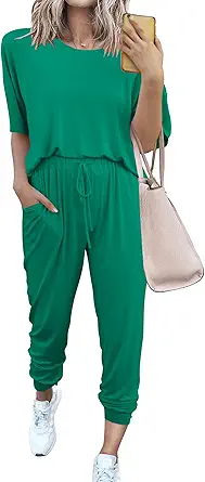 PRETTYGARDEN Women's Two Piece Sets 2025 Summer Spring Jogger Pants Travel Vacation Lounge Outfits Airplane Matching Clothes