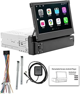 Reprodutor de áudio e vídeo para carro,7in multimídia mp5 player retrátil tela sensível ao toque rádio do carro multifuncional áudio do carro e reprodutor de vídeo receptor de rádio automático com função fm
