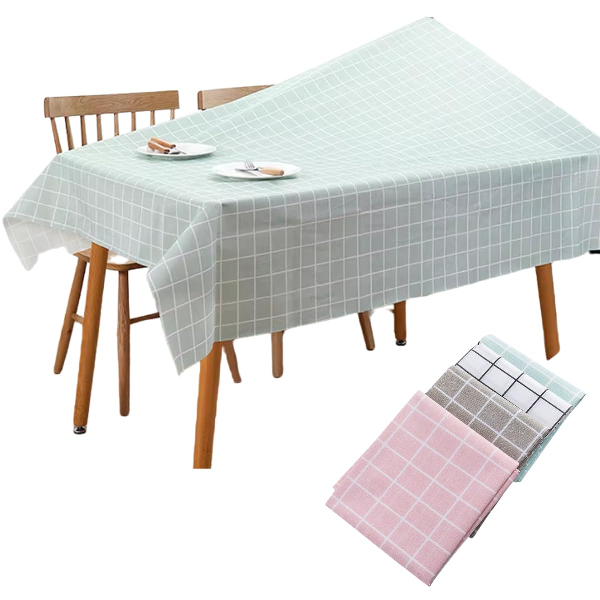 Toalha de Mesa Impermeável 137x180cm Anti Mancha, Óleo Lavável