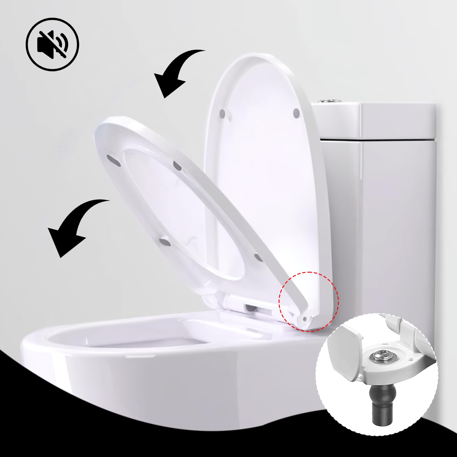2 Stück Toilettensitz-Schrauben – Kunststoff, 39x39x66 Mm, Mit Muttern