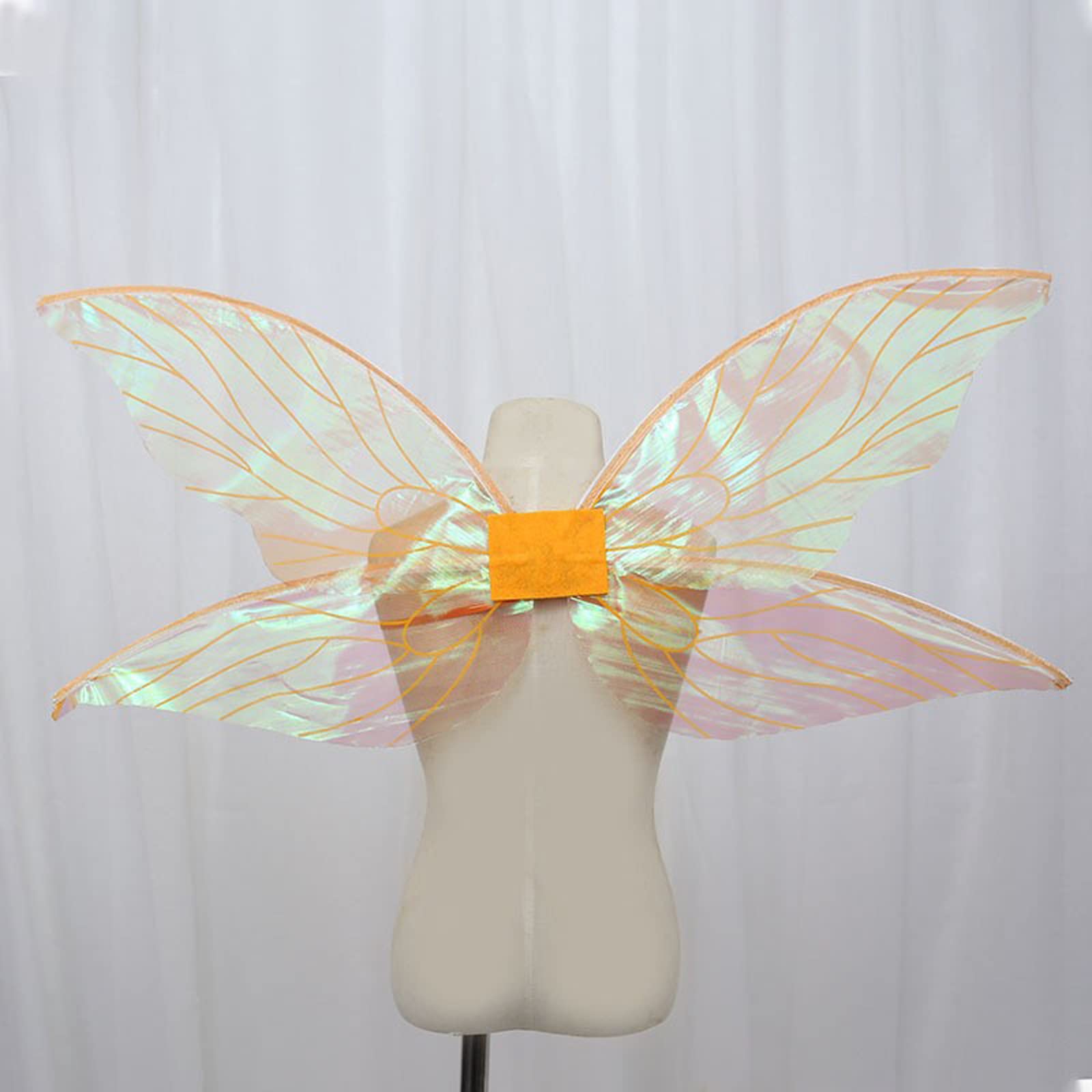Fairy Wings For Girls, Girls Butterfly Wings Fairy Wings Sparkling Sheer Angel Wings, Dress Up Musujące Fairy Wings Sheer Wings Fairy Costumes For Birthday Party Halloween Game Favor(Pomarańczowy)
