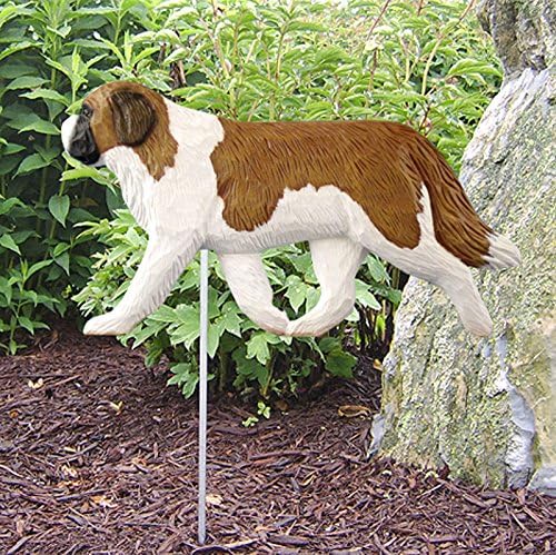 Saint Bernard Outdoor Garden Dog Sign Hand Painted Figure