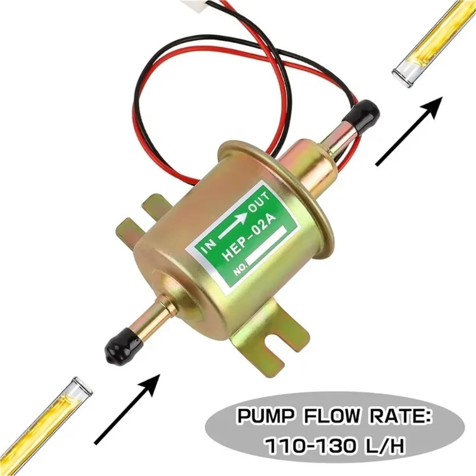 Pompa del Carburante Diesel Gruppo pompa carburante | LZONE-12V HEP-02A 12V 24V Elettrico Gruppo pompa carburante(12V Silver)