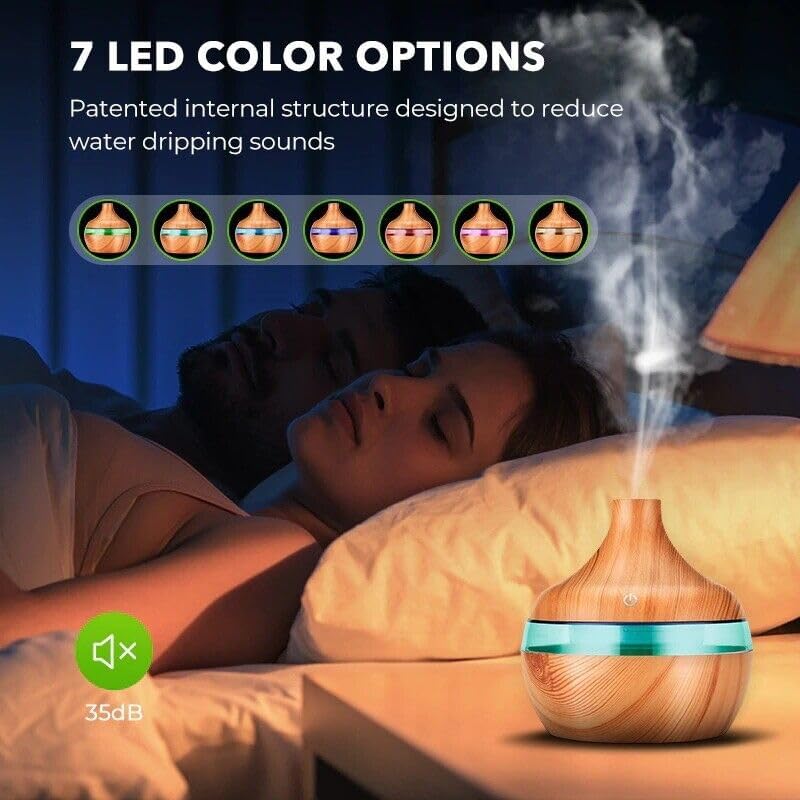 Image of AKARAN Essential Oil Diffuser & Humidifier - Ultrasonic Cool Mist, Quiet Operation, LED Lights - Aromatherapy Air Freshener for Home, Office, Car, Bedroom, Spa & Yoga (Pure-White)