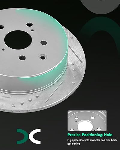 Miniatura 516 de Kits de frenos y rotores, rotores de freno SCITOO y 8 pastillas de cerámica para 08-12 para Chrysler Town & Country, 08-12 para Dodge Grand Caravan