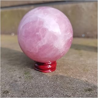YEAHSO Cuenta de Piedra Preciosa de Bola de Cristal con Esfera de Rosa Rosa Natural de Cristal (Size : 12-13cm)