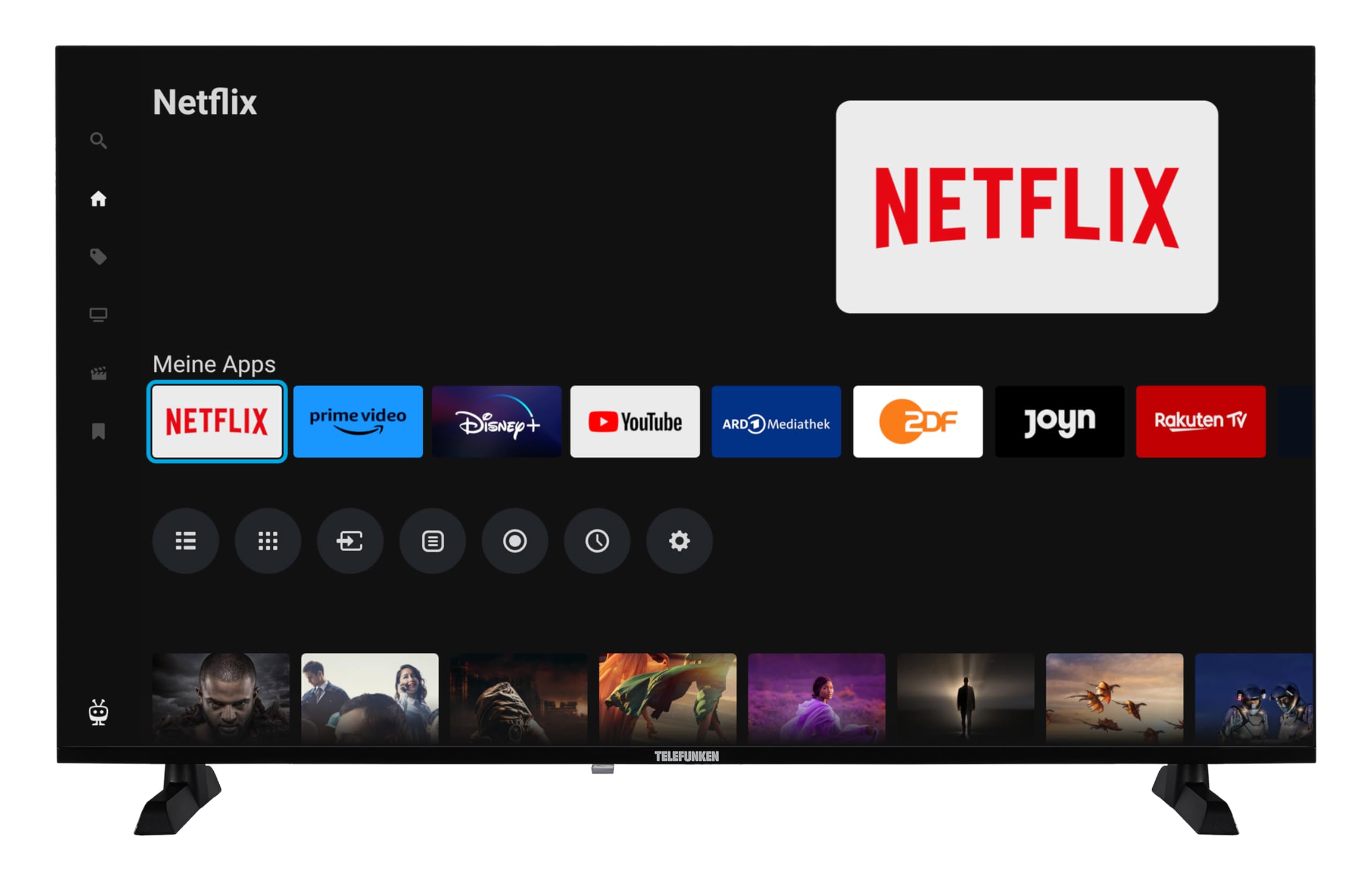 TELEFUNKEN Fernseher 40 Zoll Smart TV Powered by TiVo (Full HD, HDR, HD+ 6 Monate inkl., Triple-Tuner) XF40TO900S