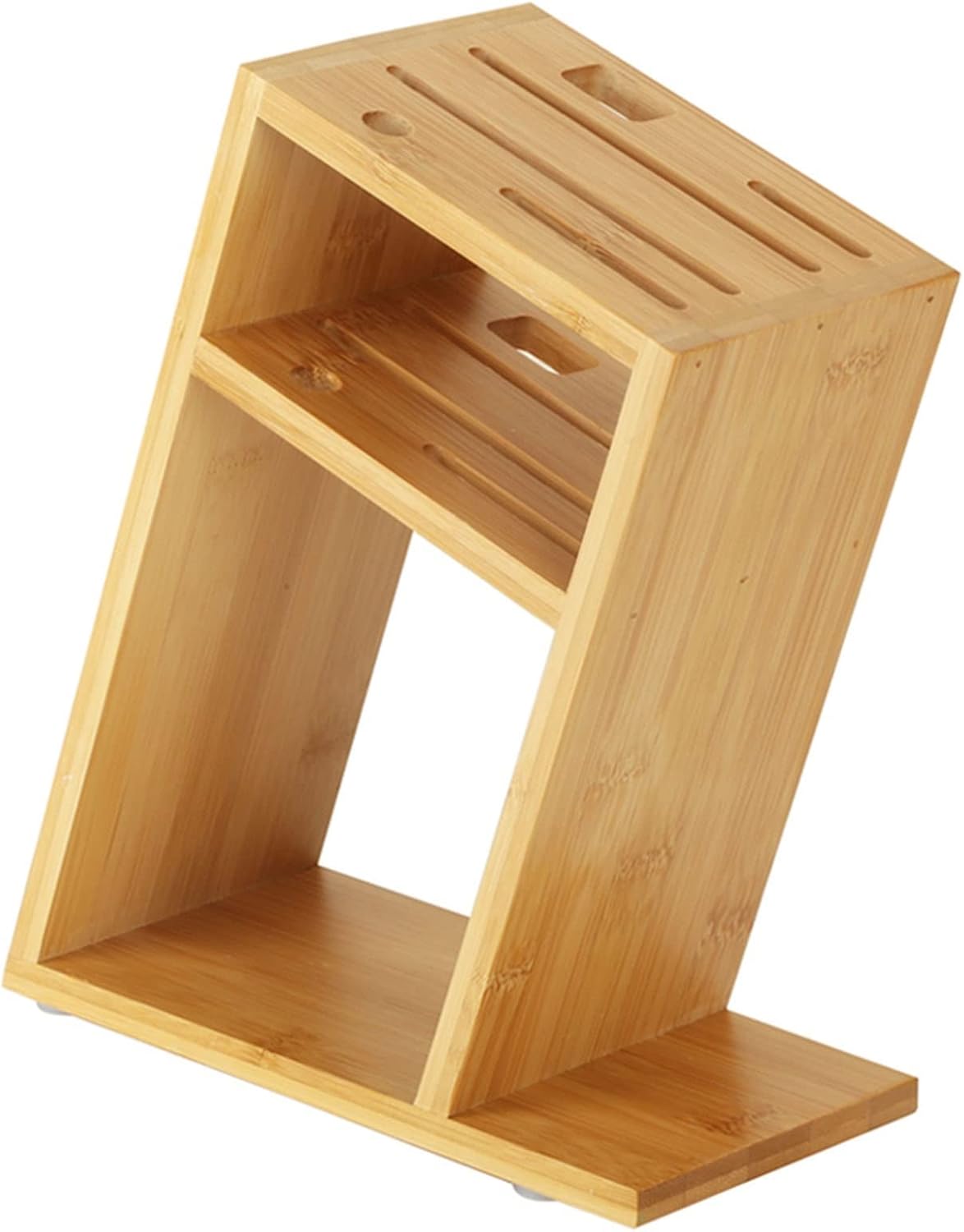 Knife Block Storage Stand Kitchen,Only Selling Cutter Holder,Bamboo,Countertop Large Capacity Rack,Cutlery
