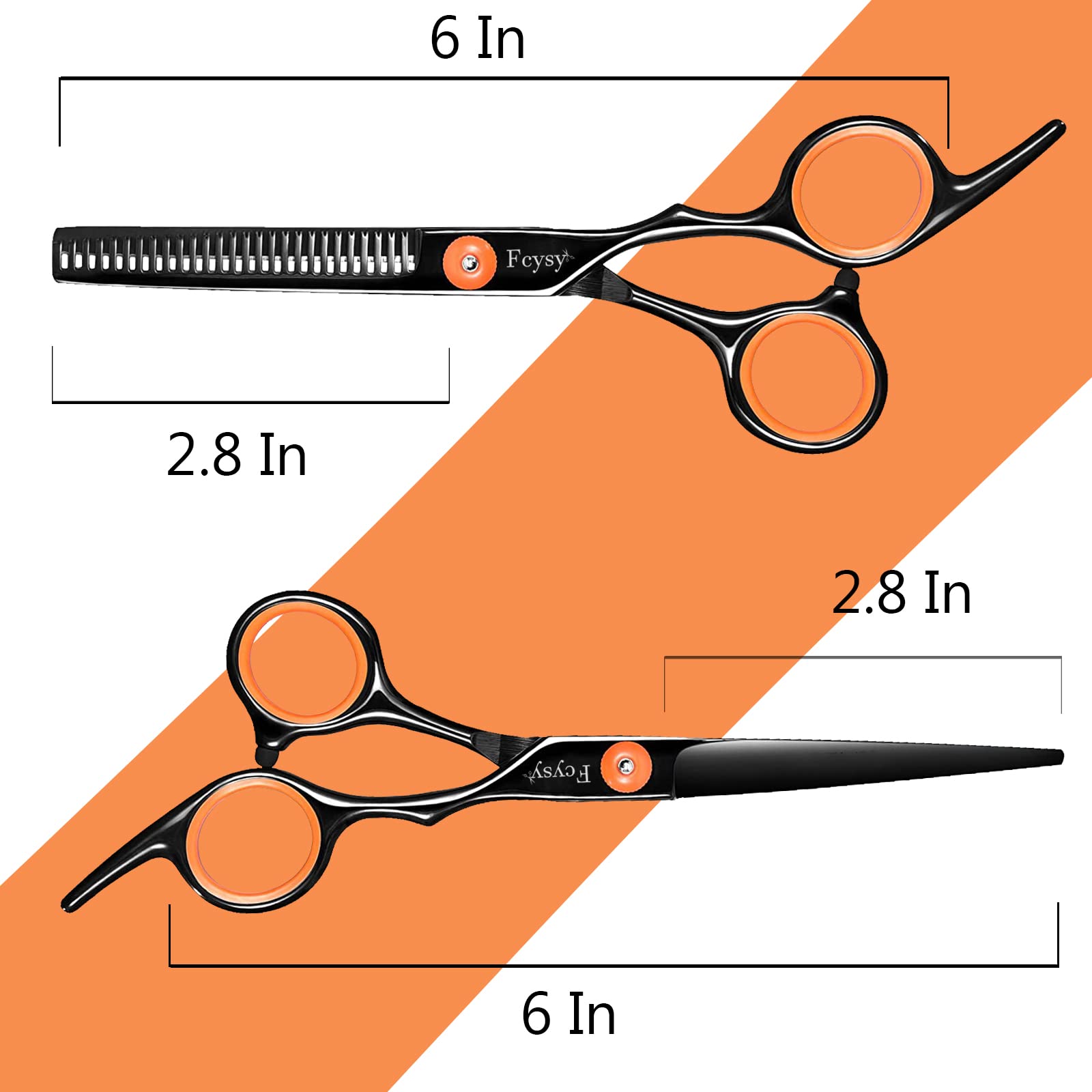 Fcysy Professional Hair Cutting Kit with Scissors and Thinning Shears
