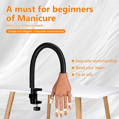 Miniatura 8 de Equipo de decoración de uñas las uñas no se caen fácilmente con la mano de entrenamiento la mejor herramienta de práctica de manicura Marrón