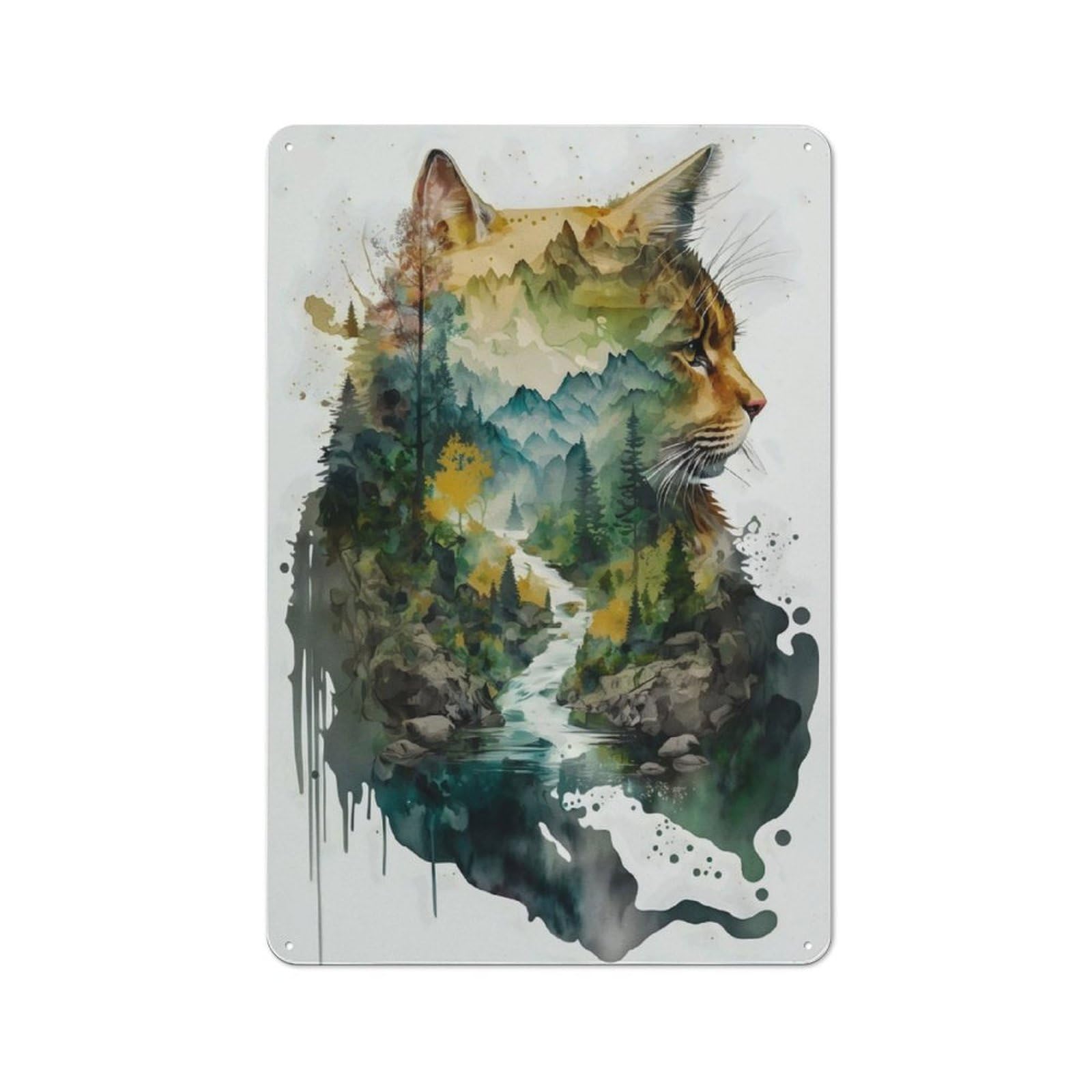 Junmoney Cute Cat Retro Metal Plaque 30X20cm For Lounge Or Reading Corner, Winter Wall Decor For Reading Corner Decorators