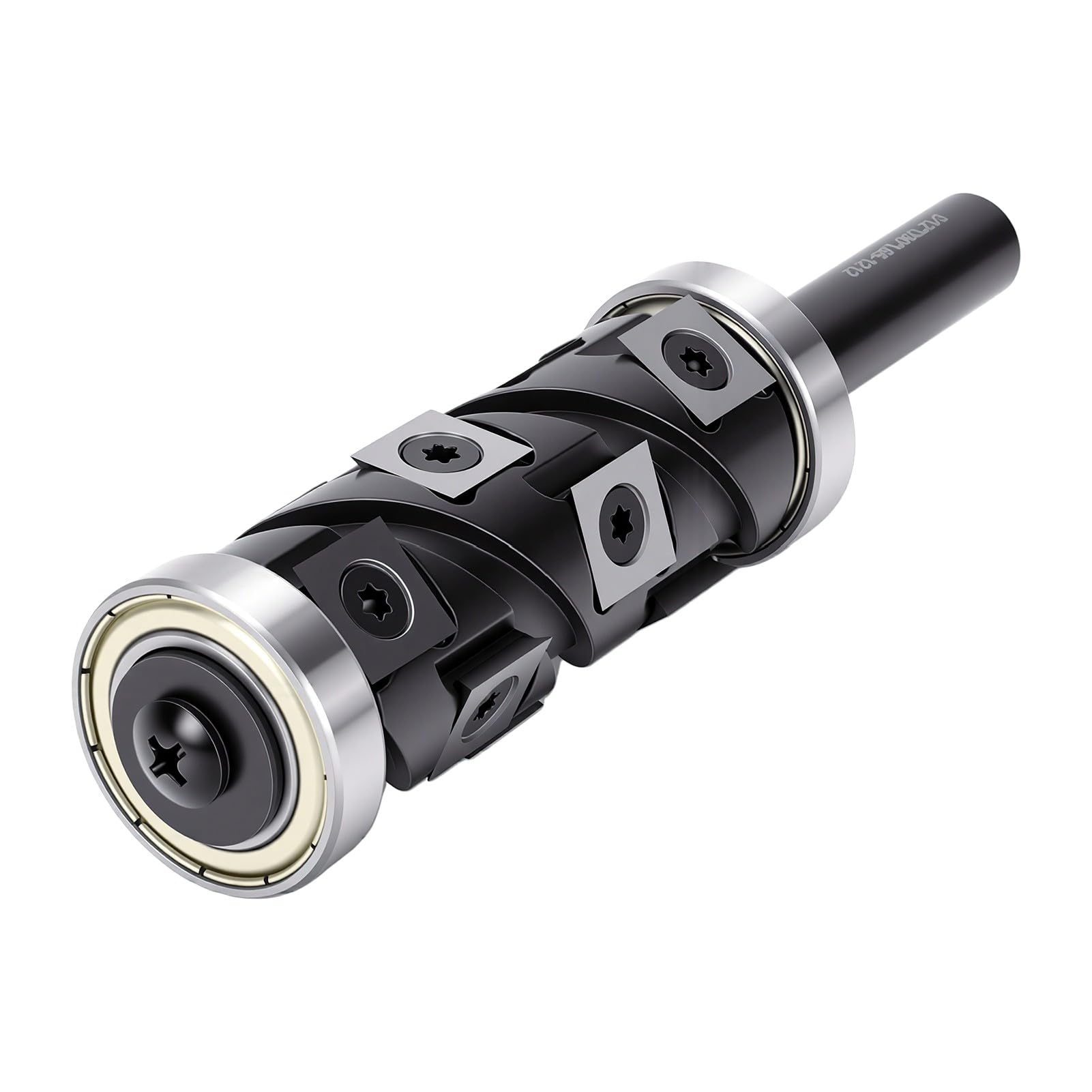 Luocute Frez do Przycinania Płaskiego, Chwyt 1/2, 32 Mm X 63,5 Mm | 7 sztuk odwracalnych wkładek węglikowych do sklejki melaminowej MDF HDF