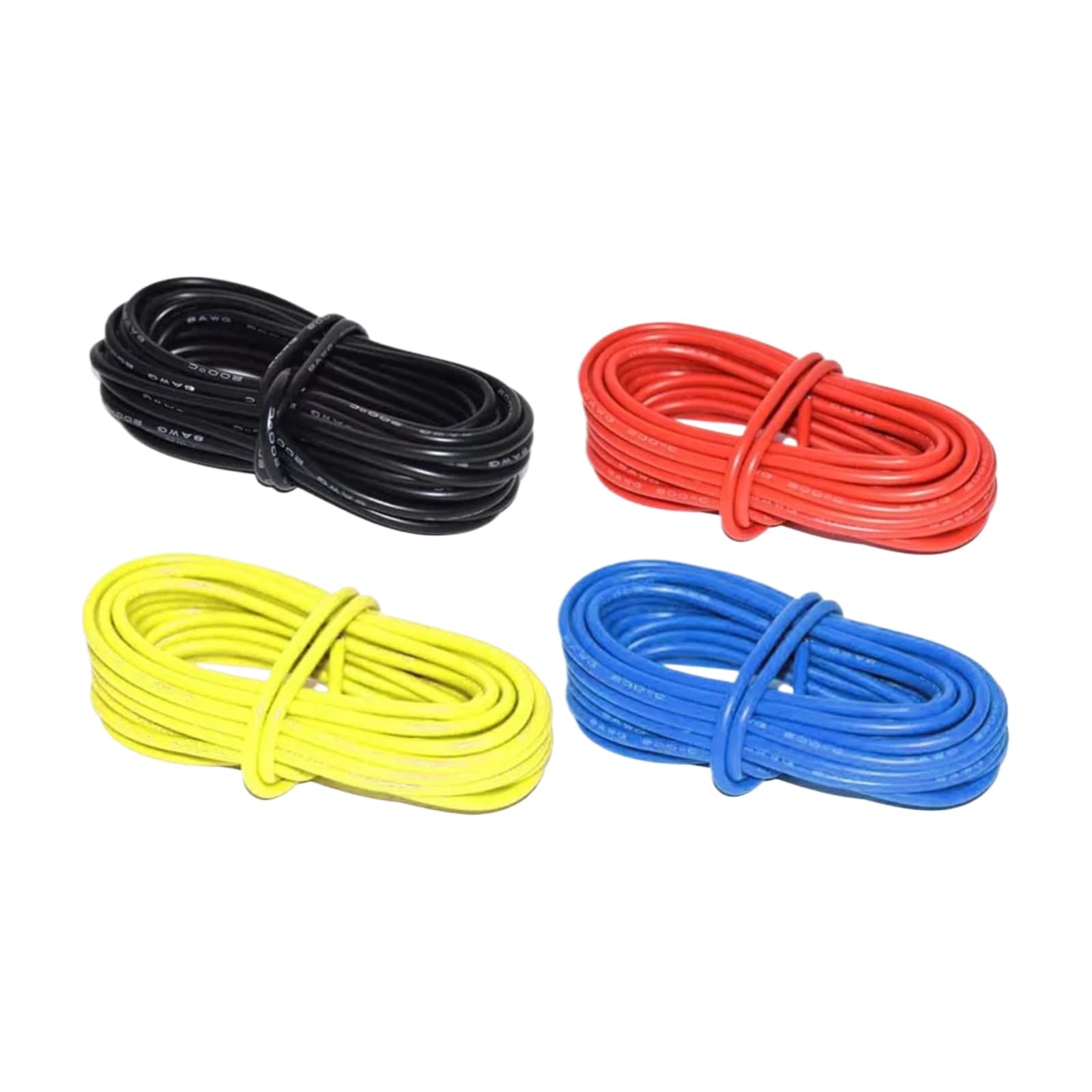Cavo elettrico in silicone ultra morbido 14 16 18 20 22 AWG Cavi ad alta tensione rosso, nero, bianco, verde, blu, giallo, sei colori(Red; 50M; 20AWG)
