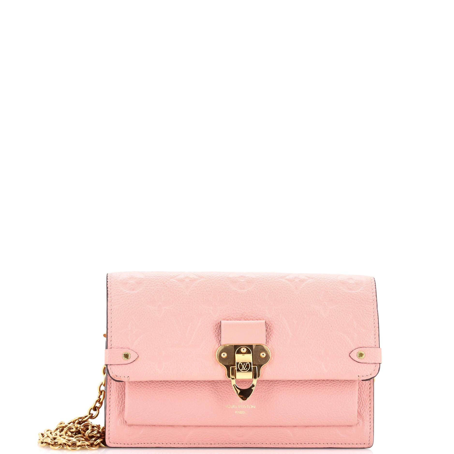Pre-Loved Vavin Chain Wallet NM Monogram Empreinte Leather, Pink