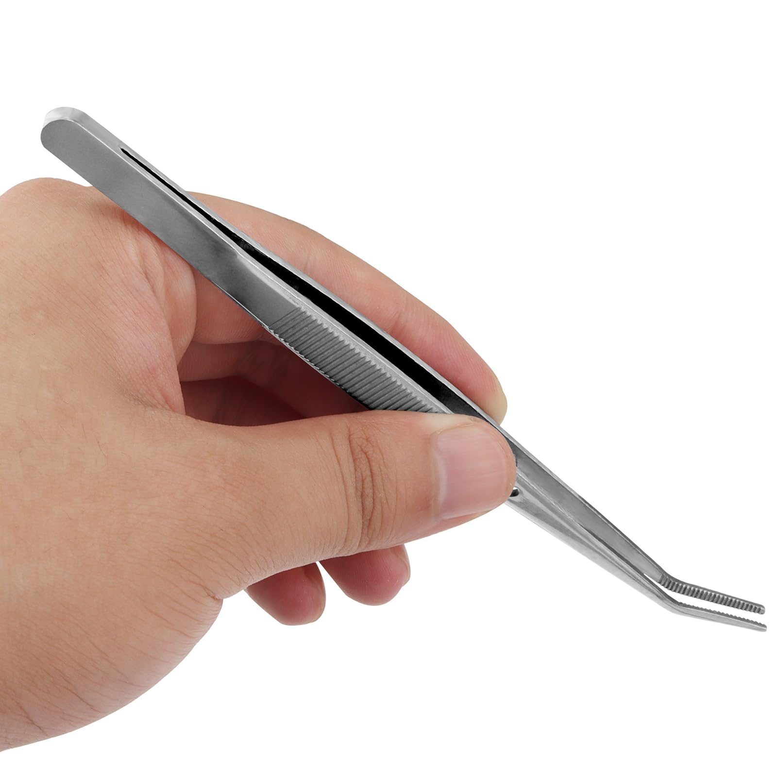 3-teiliges Pinzetten-Set Gebogen - Edelstahl Präzisionspinzetten 15,6cm Für Handwerk & Reparatur
